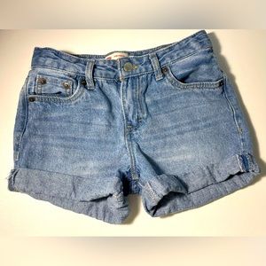 Levi's Girls' Girlfriend Fit Denim Shorty Shorts